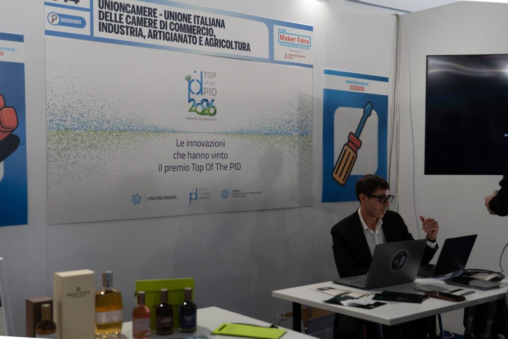 Stand Unioncamere a Maker Faire Rome 2026 con le innovazioni vincitrici del Premio Top of the PID